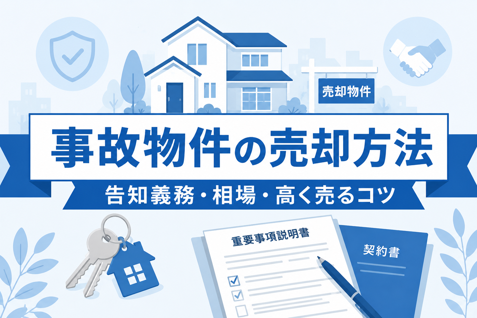 事故物件の売却方法を完全解説｜告知義務・相場・高く売るコツ【2026年】